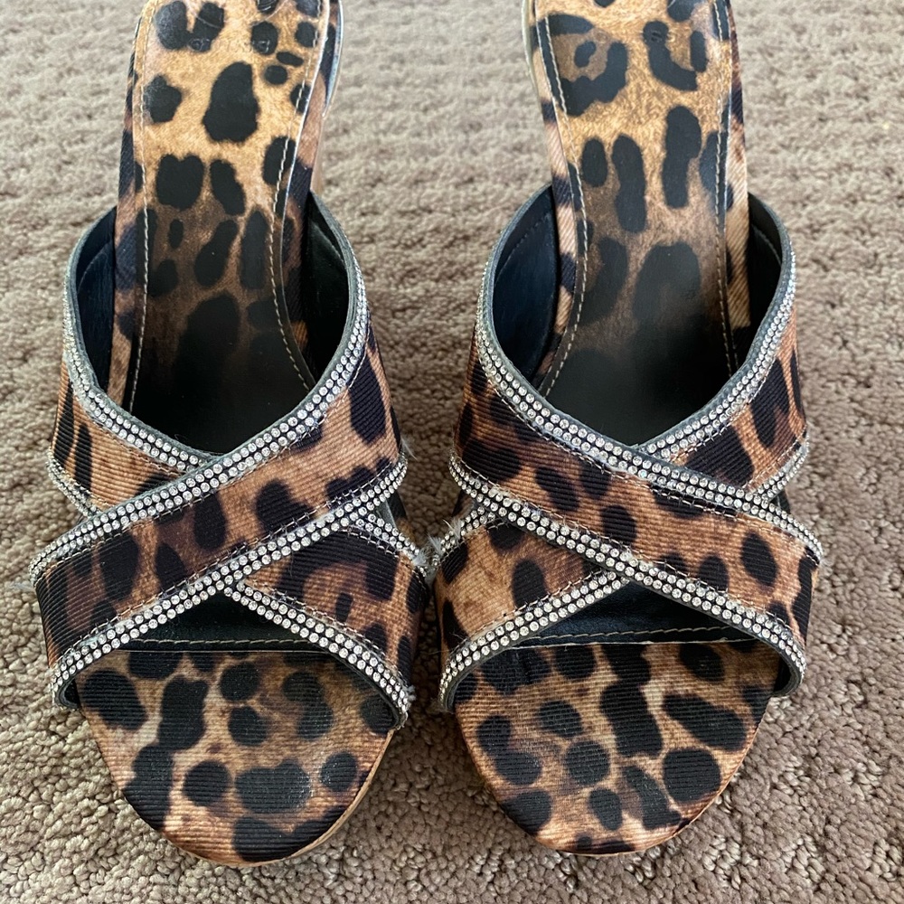 Guess leopard wedge heels - Sz 10M